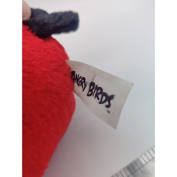 Angry Birds Red Bird 6" Plush Stuffed Animal Toy Rovio 2010 Stuffie Bird Round - Picture 9 of 12